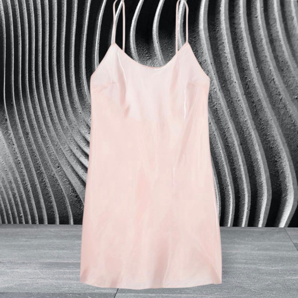 Victoria's Secret Organza Pink Champagne Mini Slip Size M NWT - Picture 10 of 10